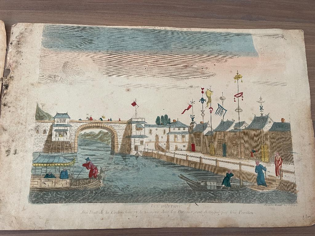 Antiek-Vue d'Optique, een brug van de  Cochinchine  ca1700, Enlèvement