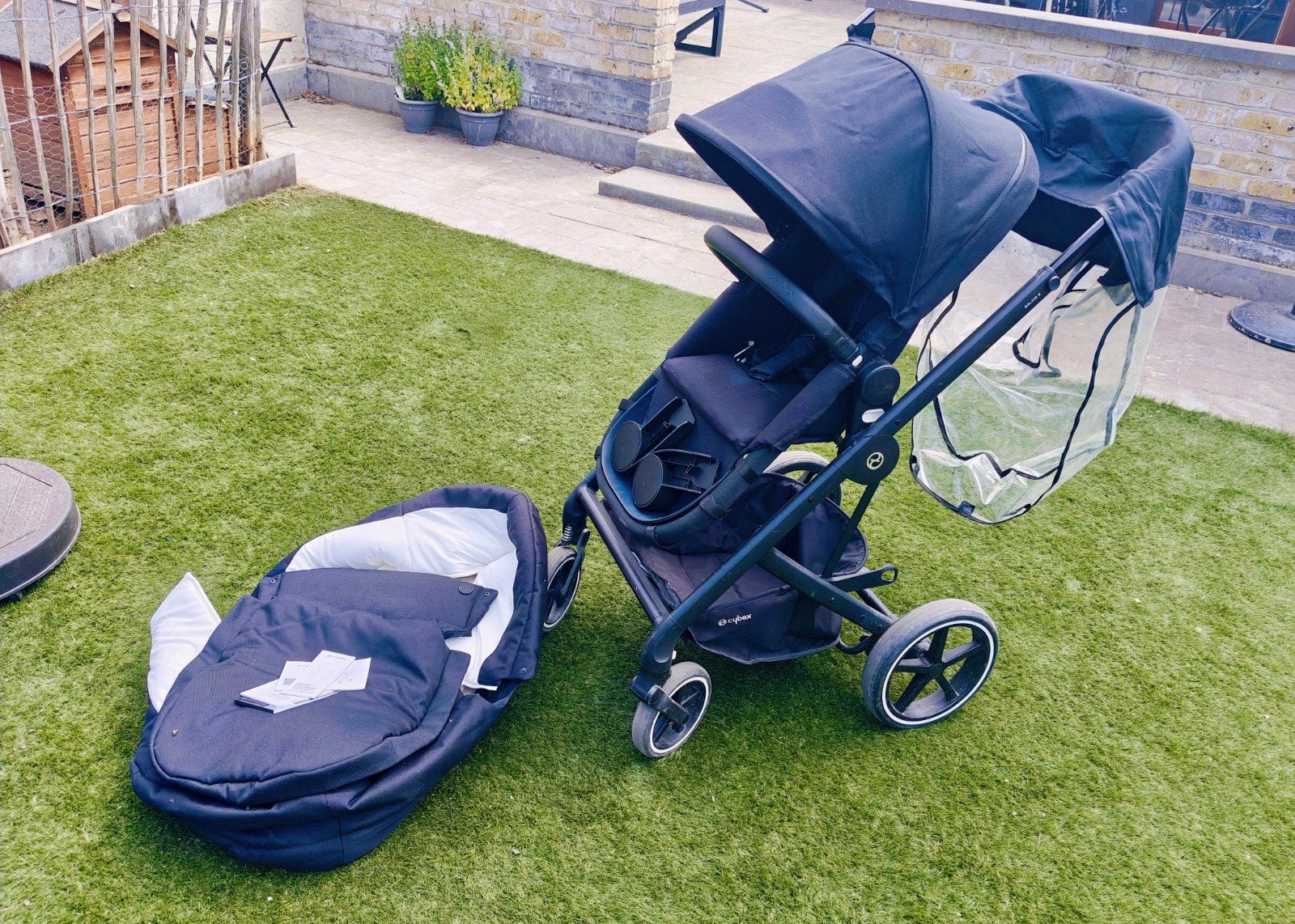 Cybex balios S - kinderwagen en draagmand, Ophalen, Gebruikt, Overige merken, Regenhoes