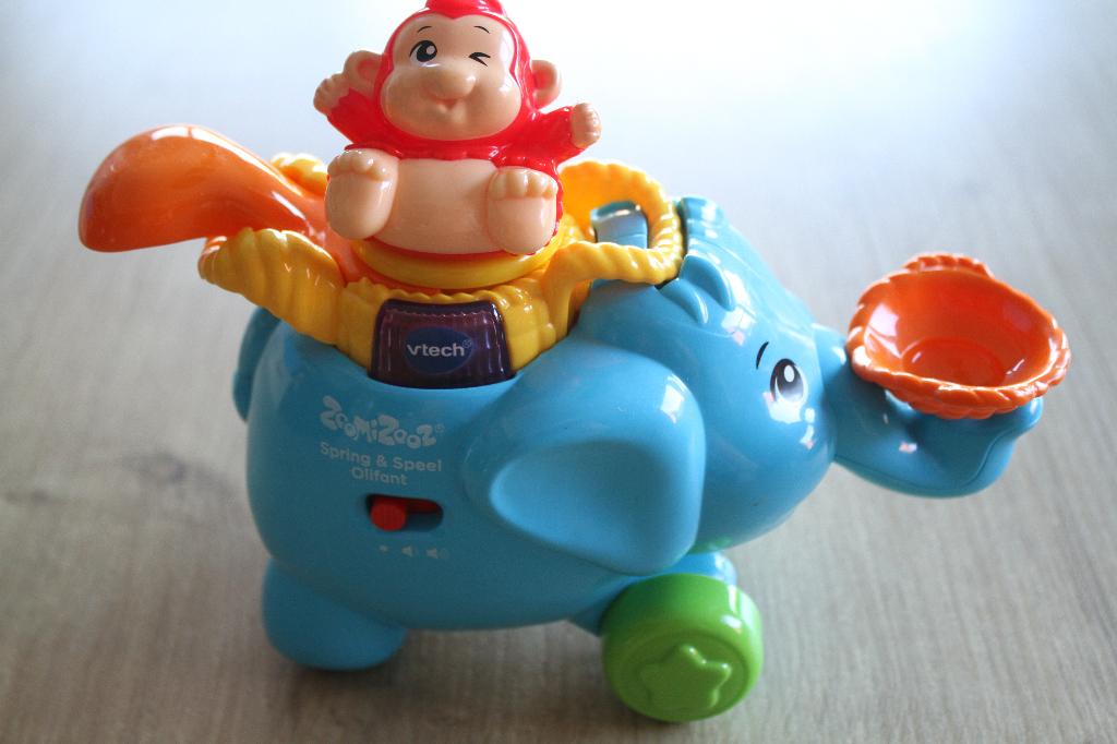 VTech ZoomiZooz Spring en Speel Olifant + Licht en Geluid, Ophalen of Verzenden, Zo goed als nieuw, 2 tot 4 jaar