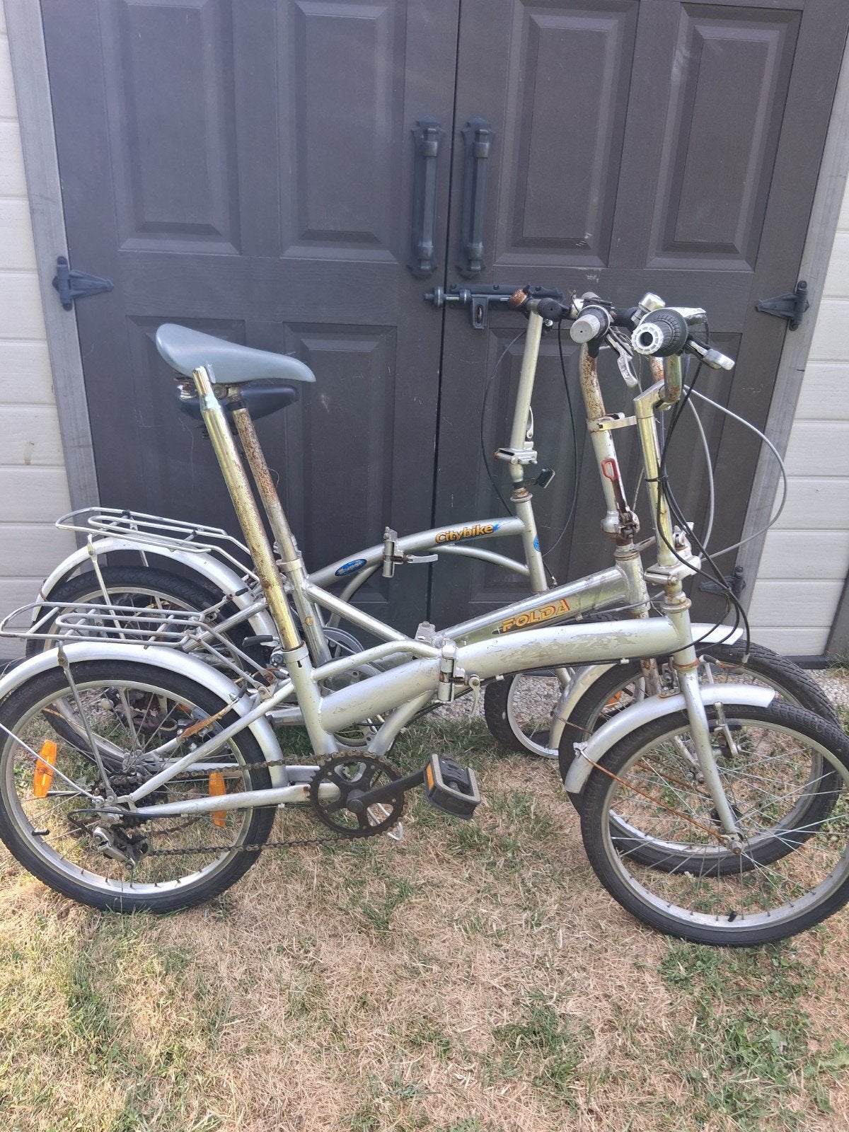 3 plooifietsen voor Onderdelen of opmaak., Ophalen