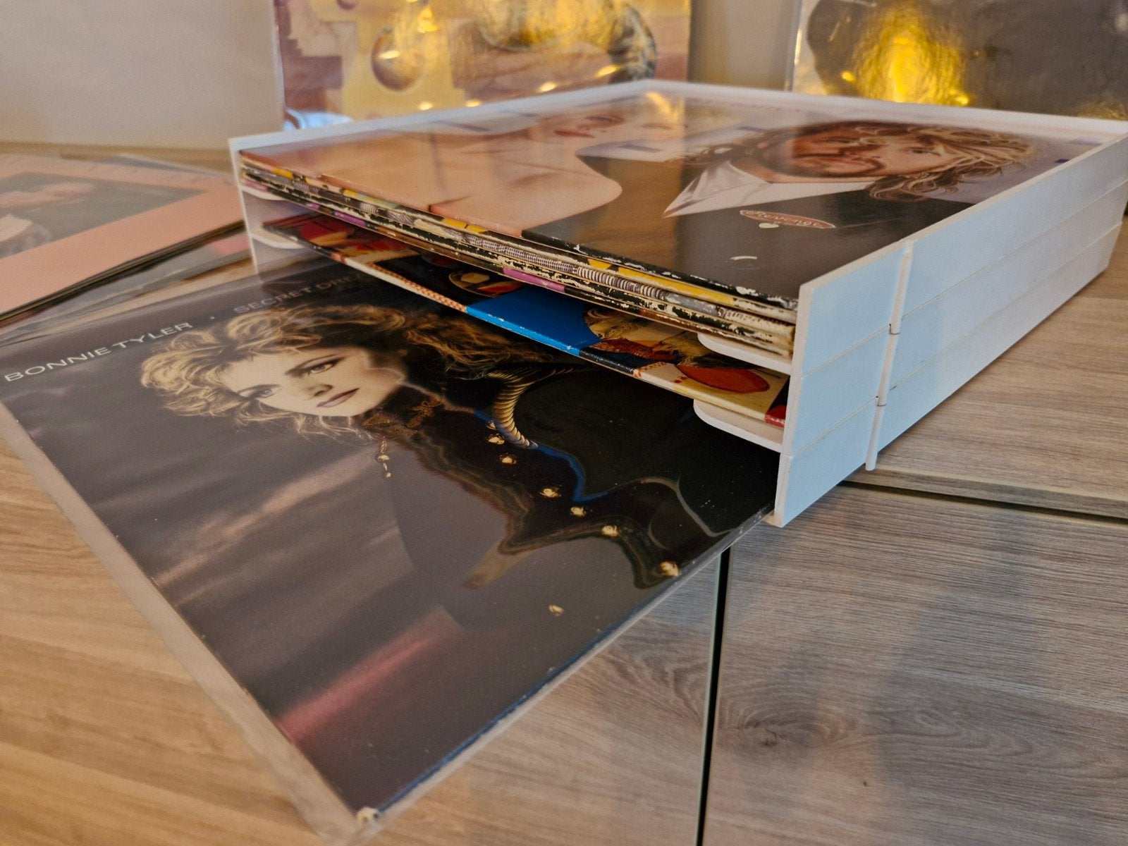 3 Kunststof laden voor Langspeelplaten, Somin, zonder LP's !, Collections, Rétro, Enlèvement ou Envoi, Audio et Vidéo