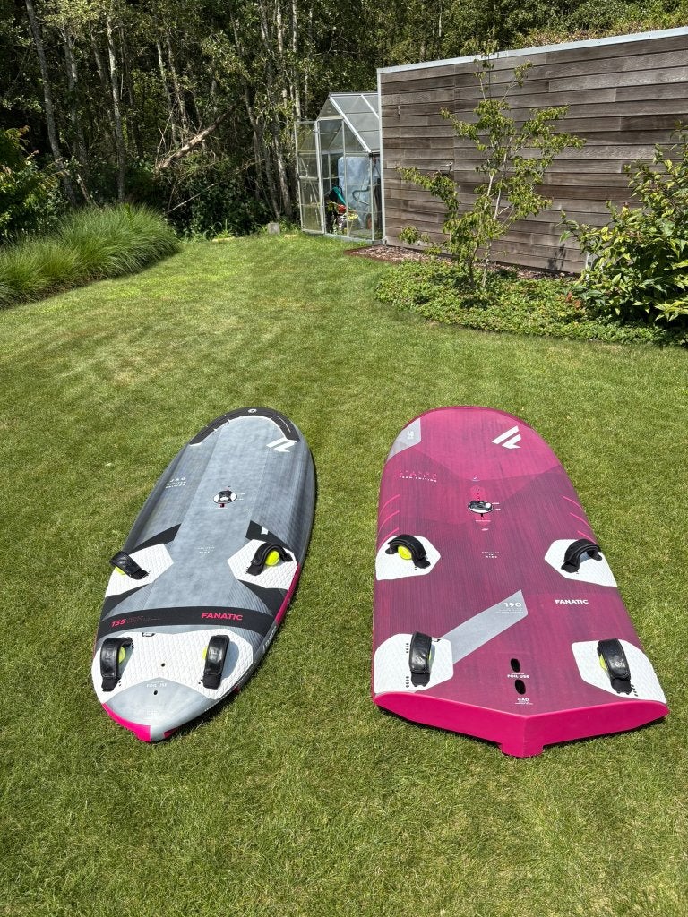 Duotone/Fanatic Slalom Windsurfing Sails/Boards/Foil, Ensemble complet, Moins de 250 cm, Comme neuf, Enlèvement