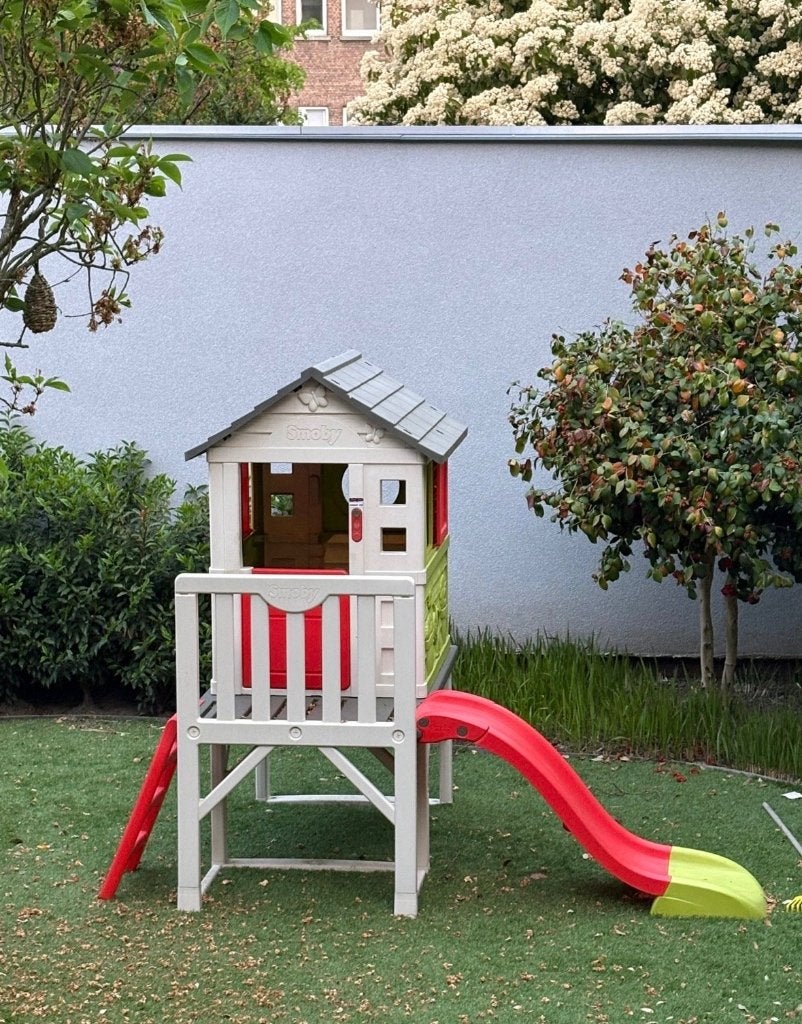 Smoby Life Paalwoning met Glijbaan – Speelhuis voor Buiten, Enlèvement, Utilisé, Synthétique