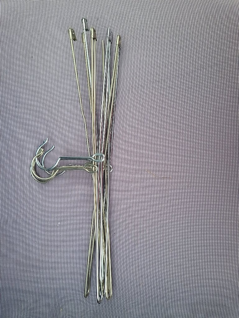 7 kleerhangers broek metaal, Enlèvement, Utilisé, Métal, Adultes