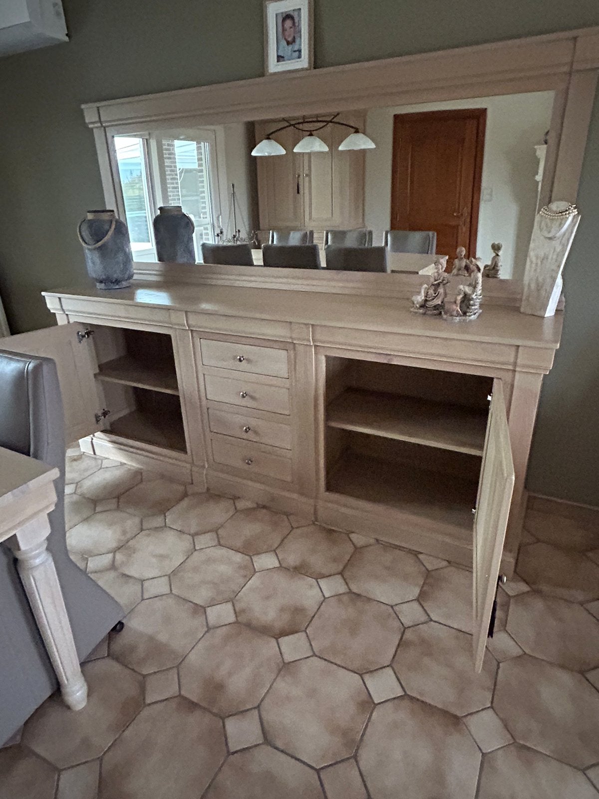 Eiken eetkamer en stoelen, Ophalen