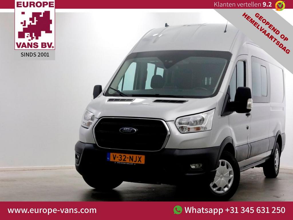 Ford Transit 350 2.0 TDCI 130pk L3H3 D.C. Trend Airco/Navi/C, Autos, Argent ou Gris, Achat, Entreprise, Diesel