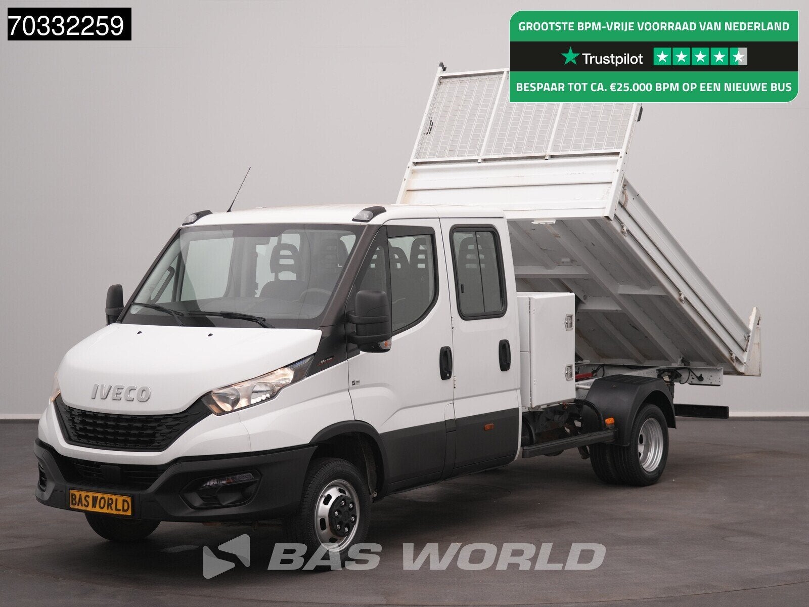 Iveco Daily 35C16 3.0L Dubbel Cabinbe Navi Kipper Airco Crui, Stof, Gebruikt, Euro 6, 4 cilinders