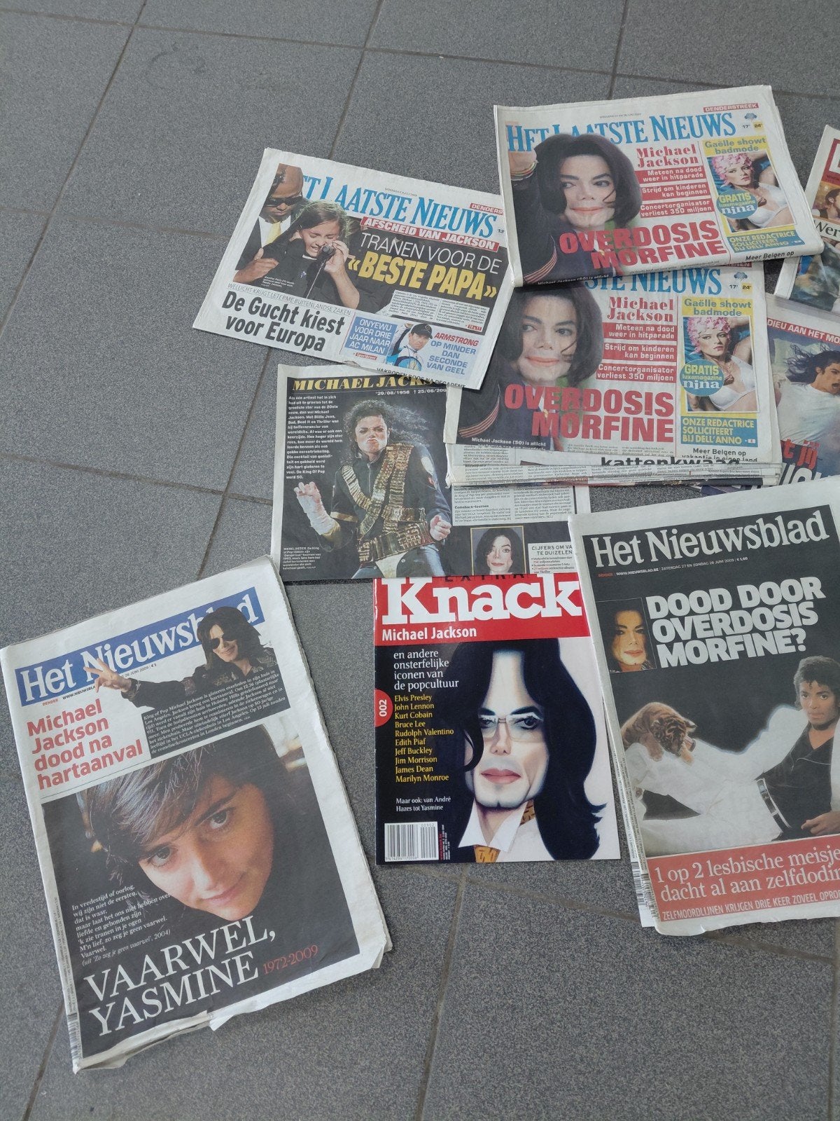 Michael Jackson Humo, kranten en knipsels, Collections, Revues, Journaux & Coupures, Enlèvement, Coupure(s)