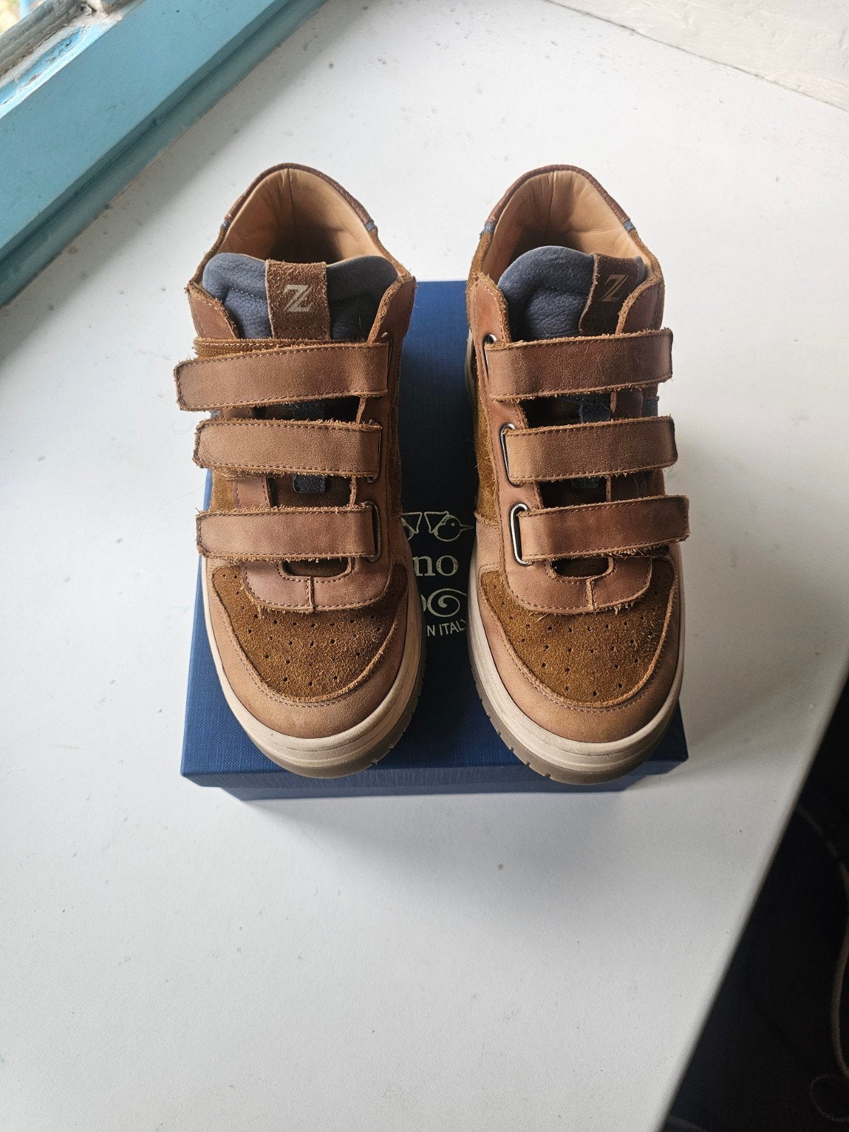 Baskets hautes cuir ZECCHINO D'ORO +velcro M34/PN €166, Envoi, ZECCHINO D'ORO, Garçon