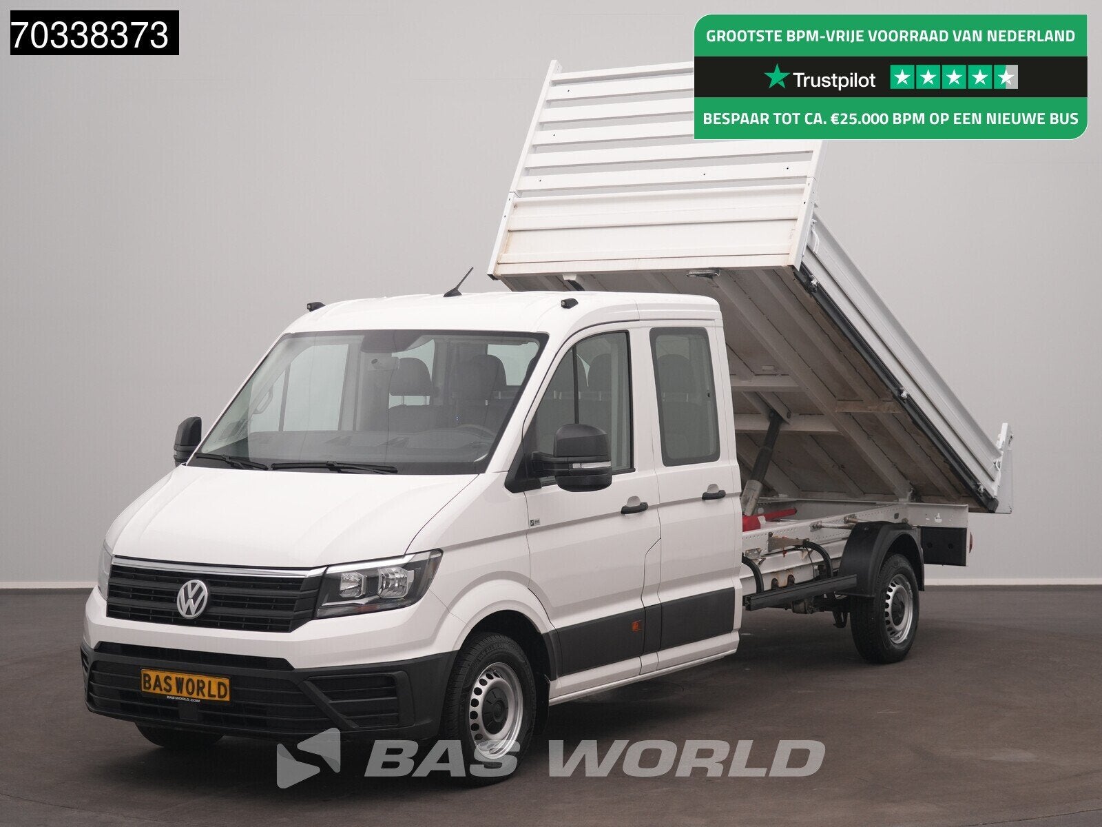 Volkswagen Crafter 140pk Kipper Dubbele Cabine Trekhaak 7 zi, Cuir, Achat, Euro 6, Entreprise