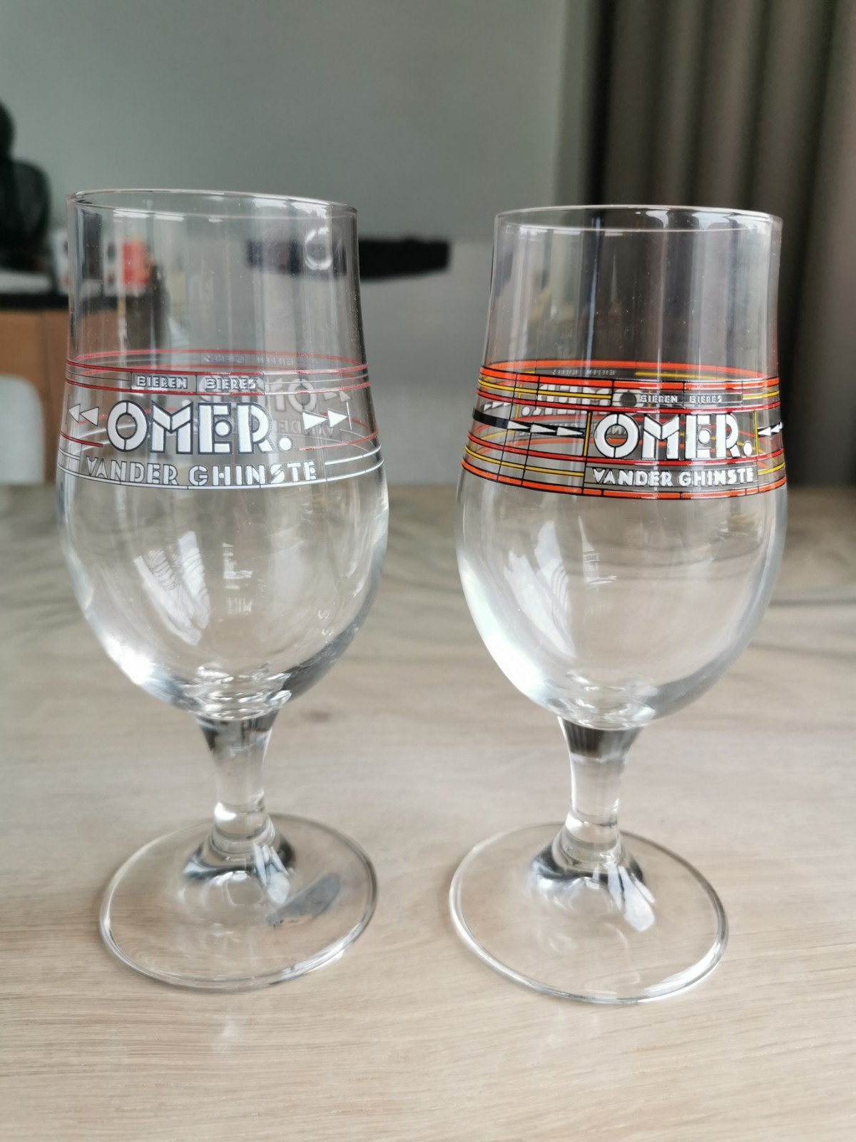 Omer Degustatie glaasjes 25 cl, Collections, Marques de bière, Enlèvement ou Envoi