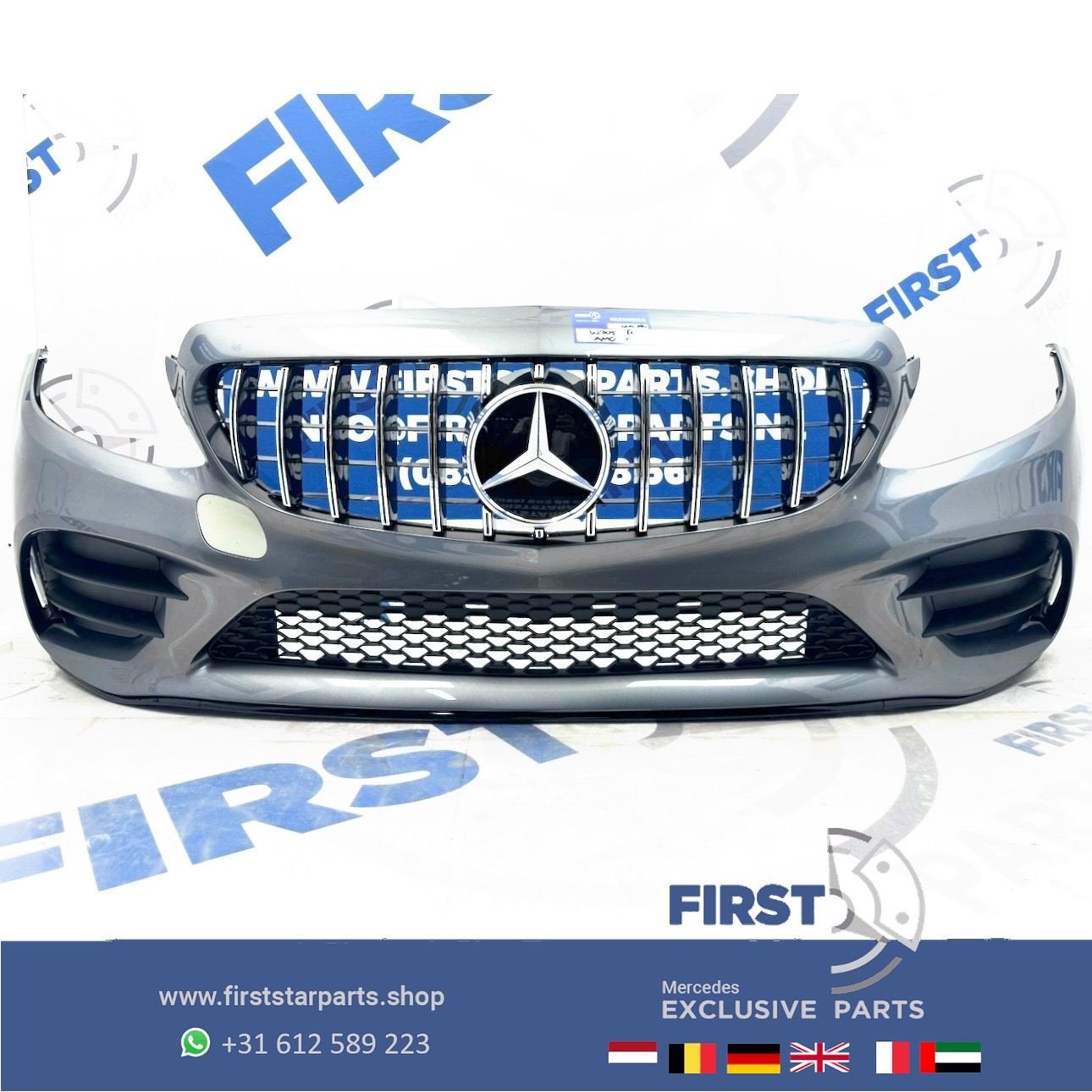 W205 BUMPER FACELIFT AMG VOORBUMPER + PANAMERICANA GRIL 2019