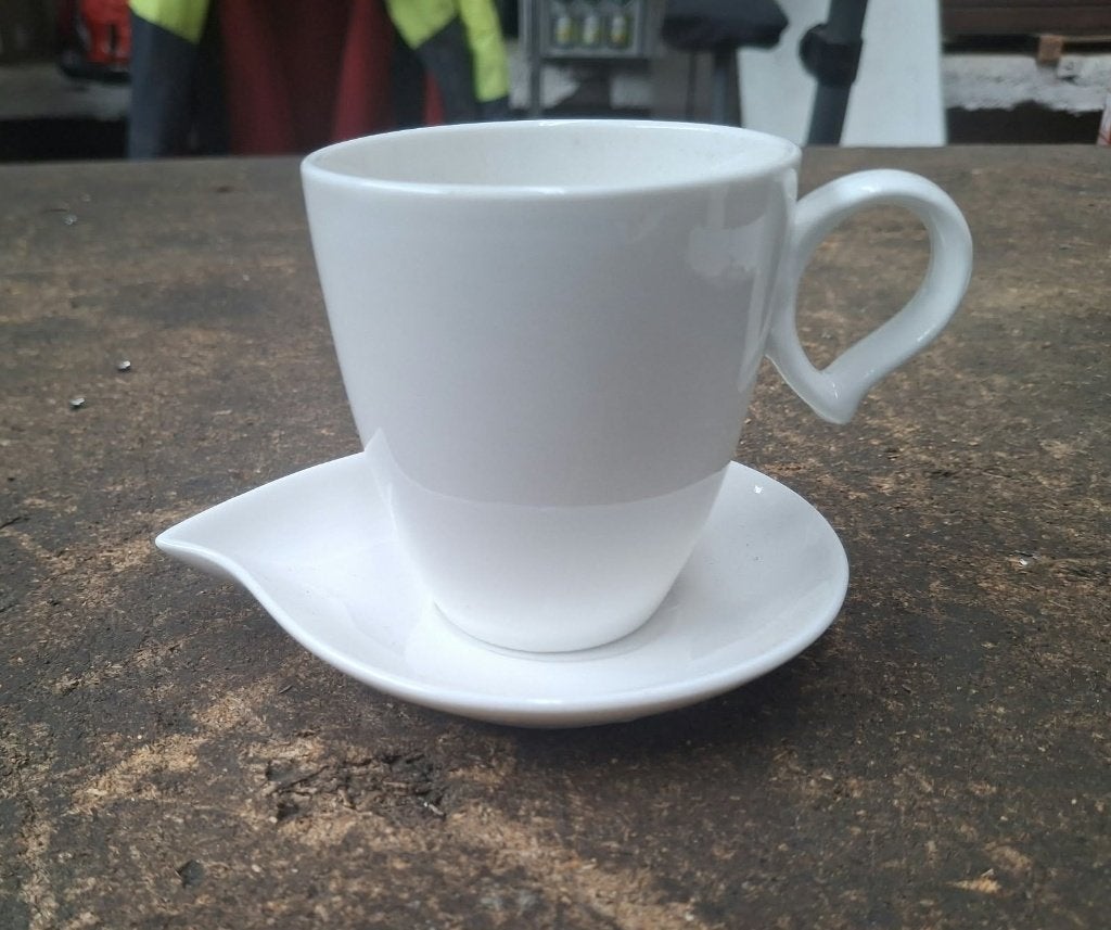 Kofieset, tassen en schotels, Huis en Inrichting, Ophalen, Keramiek, Vintage, Zo goed als nieuw