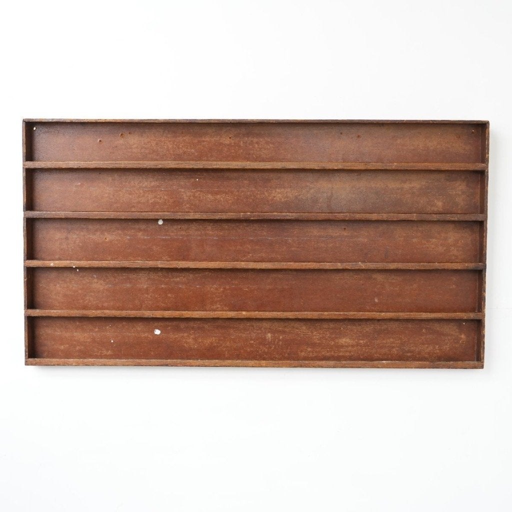Vintage Wood Wall Rack, Ophalen, Met plank(en), Gebruikt, Minder dan 150 cm
