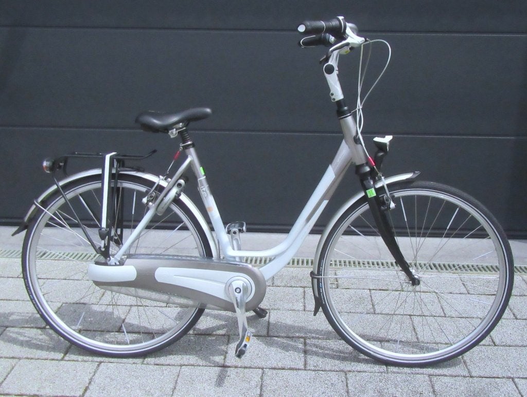 Gazelle Orange Lite Damesfiets Maat 53 Grijs Wit, Fietsen en Brommers, Ophalen, (Extra) lage instap, Velgrem, Zo goed als nieuw
