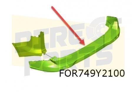 Ford Transit Courier (3/14-4/18) achterbumper (te spuiten) O, -, Verzenden, -, Nieuw