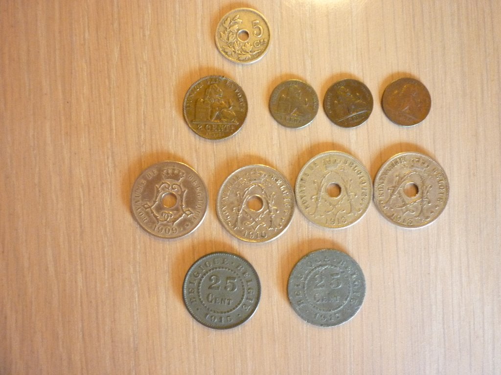 25 cent/5 cent/2 cent /1 cent/25 cent zink/Henri IV 1593 H, Verzenden