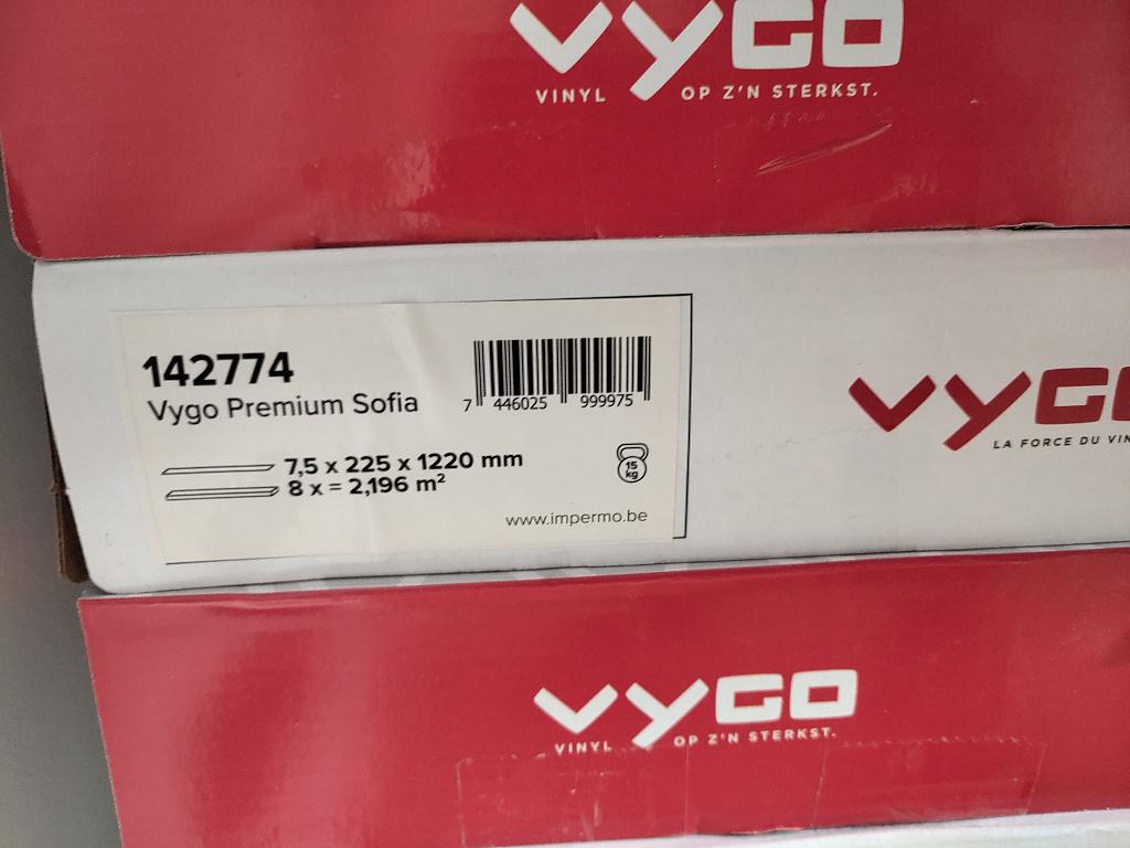 Vygo Premium Sofia clickvinyl 13 volle pakken + 1 open pak, Bricolage & Construction, Planches & Dalles, Neuf, Autres types, Autres matériaux