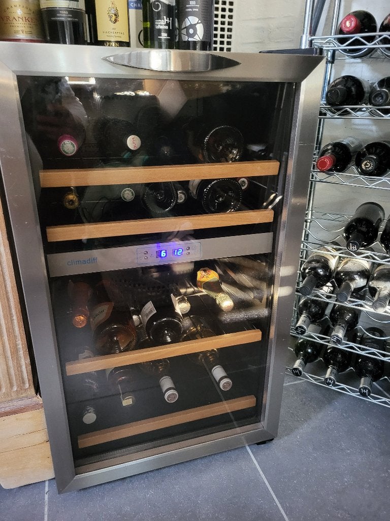 Wijnfrigo climadiff, Sans bac à congélation, Enlèvement, Utilisé, 45 à 60 cm