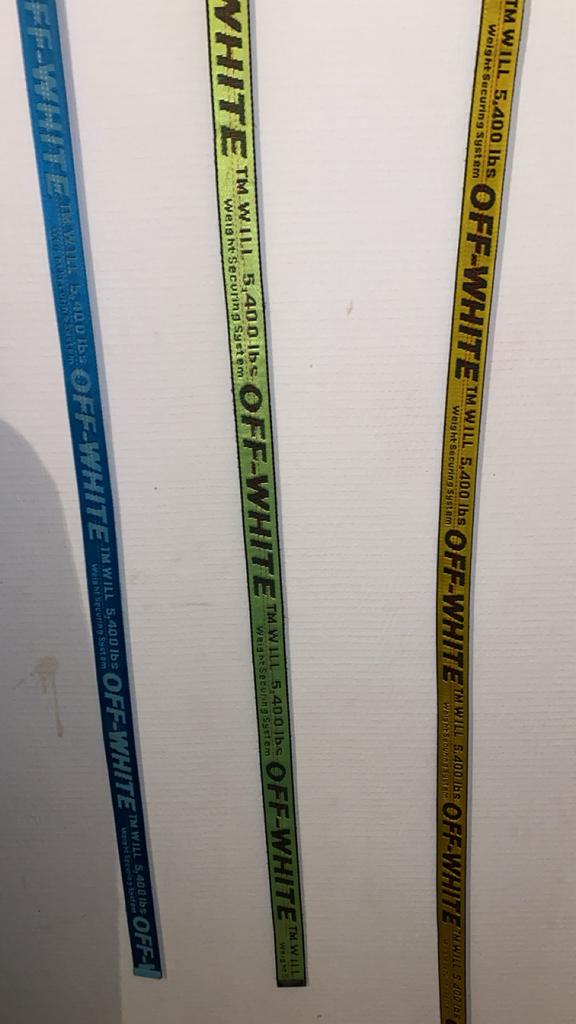 Off White belt’s, Kleding | Heren, Riemen en Ceintuurs, Ophalen, Overige kleuren, Zo goed als nieuw, 115 cm of meer