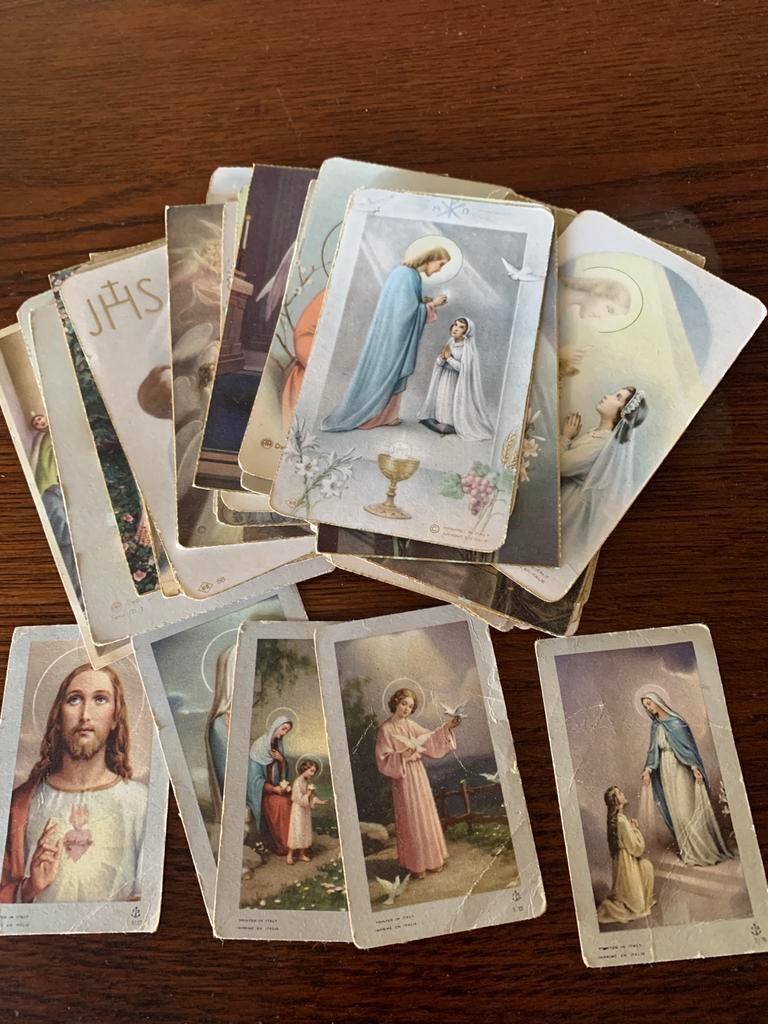 Oude communiprentjes, Verzamelen, Ophalen of Verzenden, Gebruikt, Kaart of Prent, Christendom | Katholiek