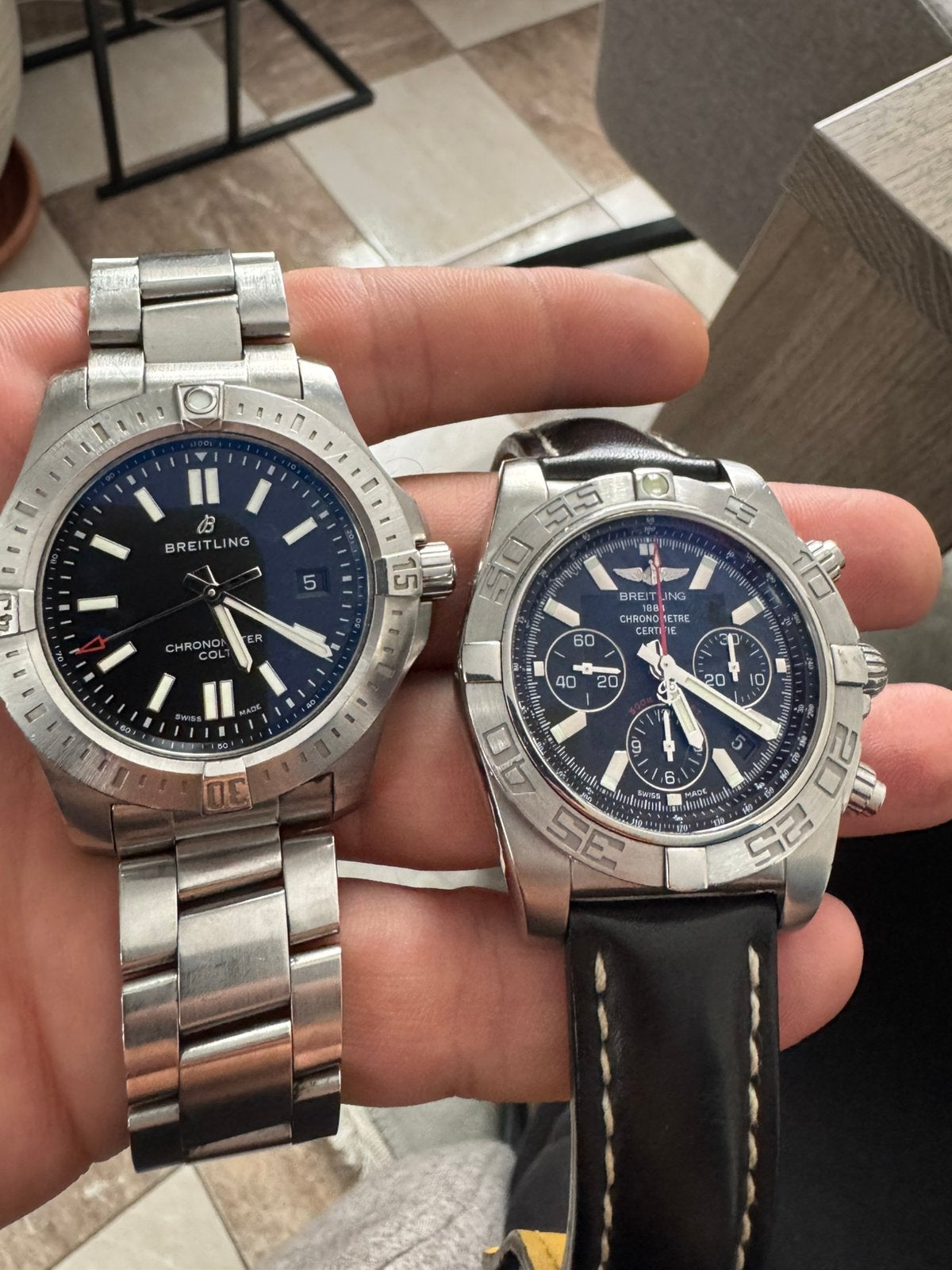 2 Breitlings 4800 euro ANTWERPEN Belgie, Handtassen en Accessoires, Horloges | Heren, Ophalen, Staal, Breitling, Polshorloge