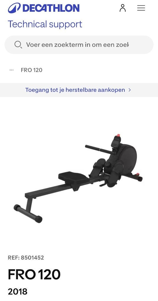 Roeimachine, Sport en Fitness, Fitnessapparatuur, Ophalen, Zo goed als nieuw, Roeitrainer