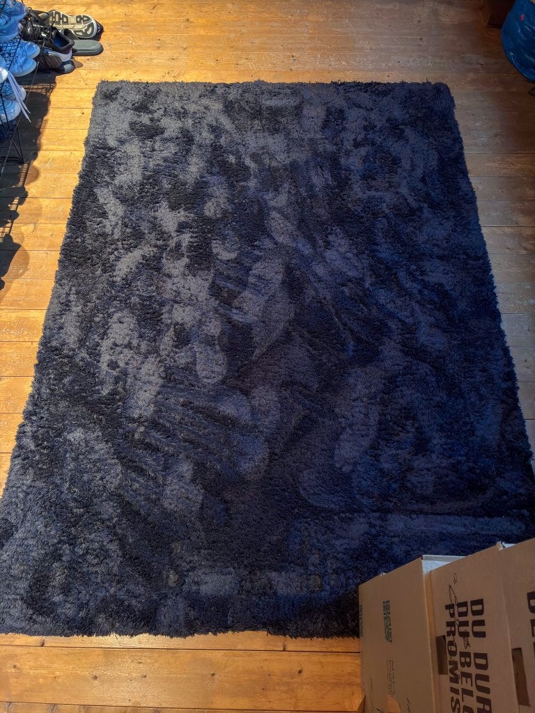 hoogpolig tapijt antraciet, Ophalen, Gebruikt, 150 tot 200 cm, 200 cm of meer