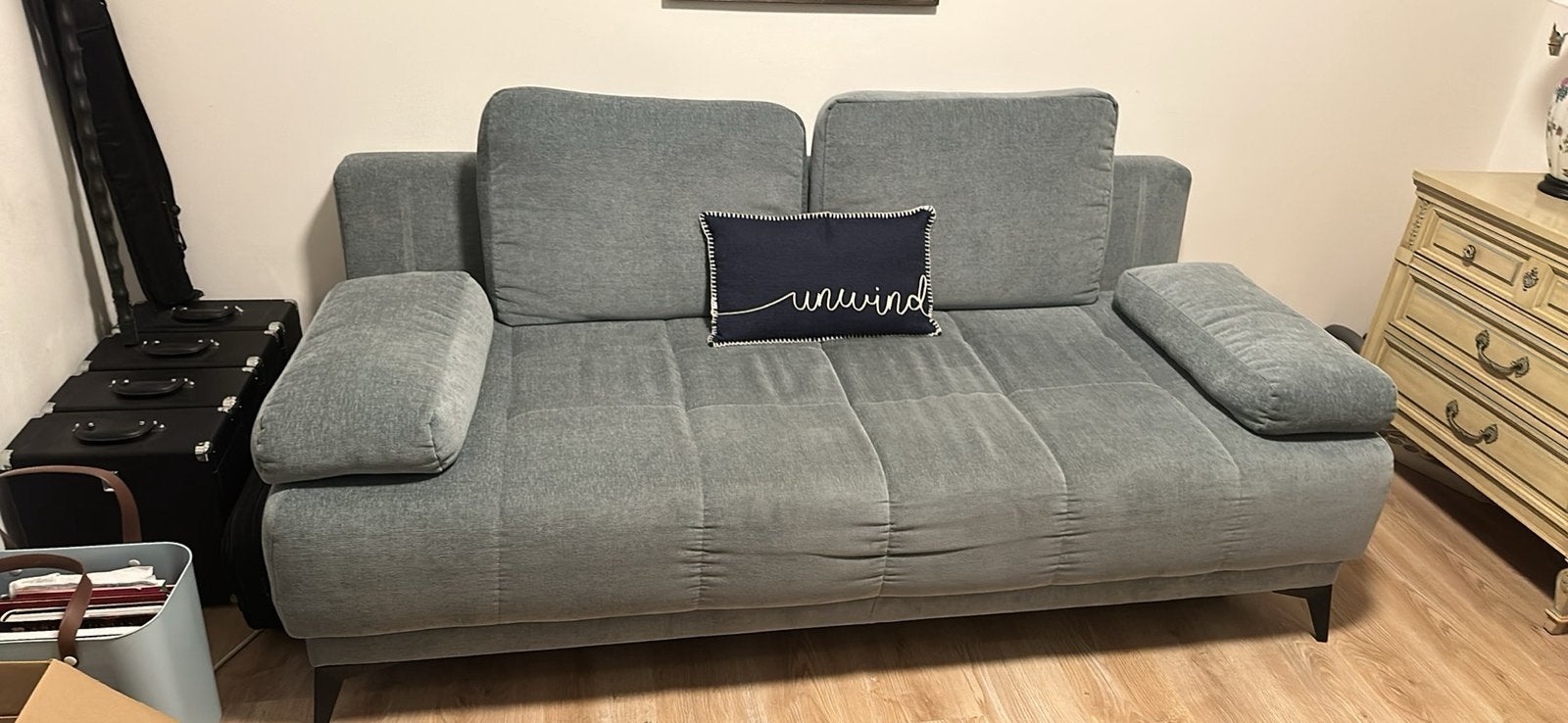 Canape 2/3 personnes convertible avec rangement, 75 à 100 cm, 150 à 200 cm, Comme neuf, Enlèvement