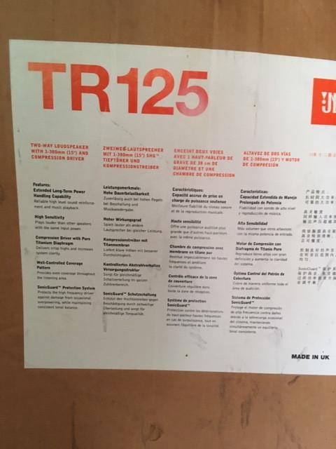 JBL TR 125 speakers, Ophalen, Gebruikt, JBL, Overige typen