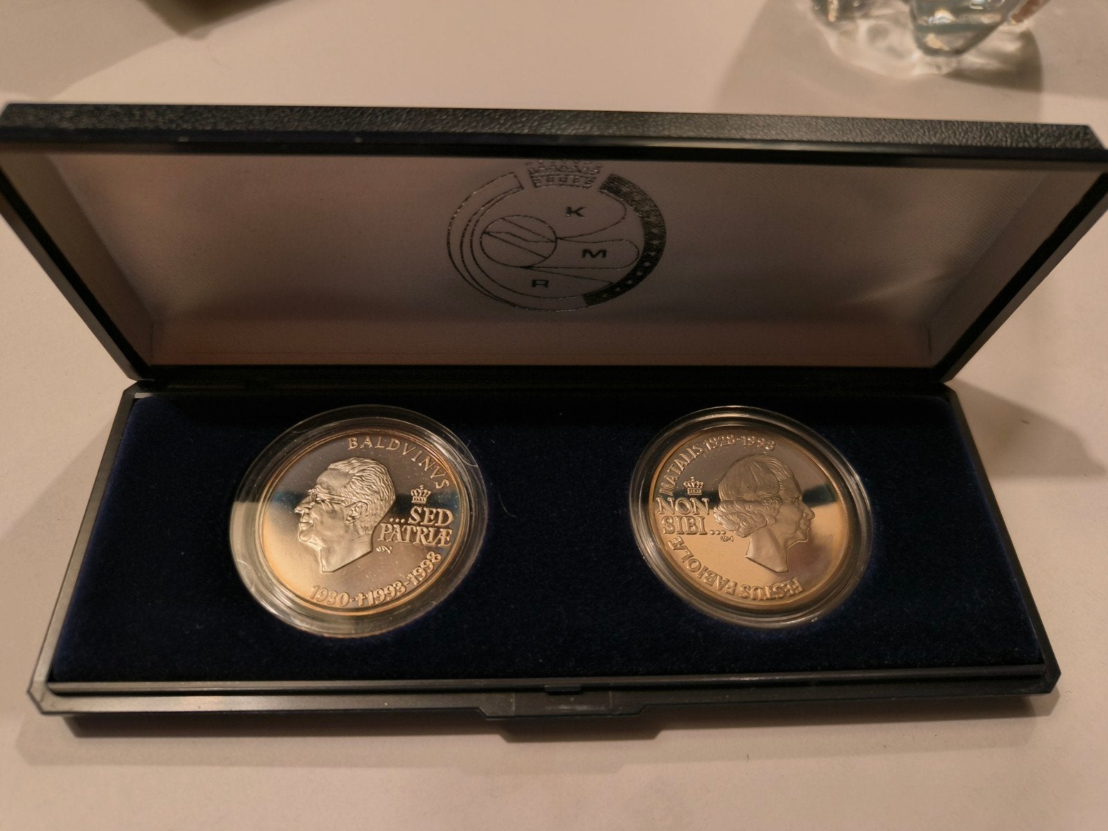 De dubbelmedaille Boudewijn & Fabiola - zilver, Ophalen of Verzenden, Zilver