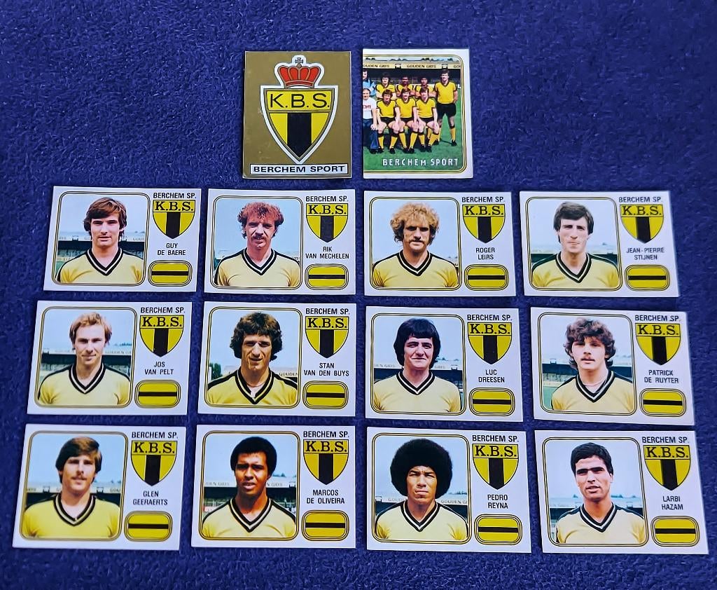 14 versch. Panini stickers voetbal ' FB 1981 - Berchem SP. ', Ophalen of Verzenden, Nieuw, Meerdere stickers