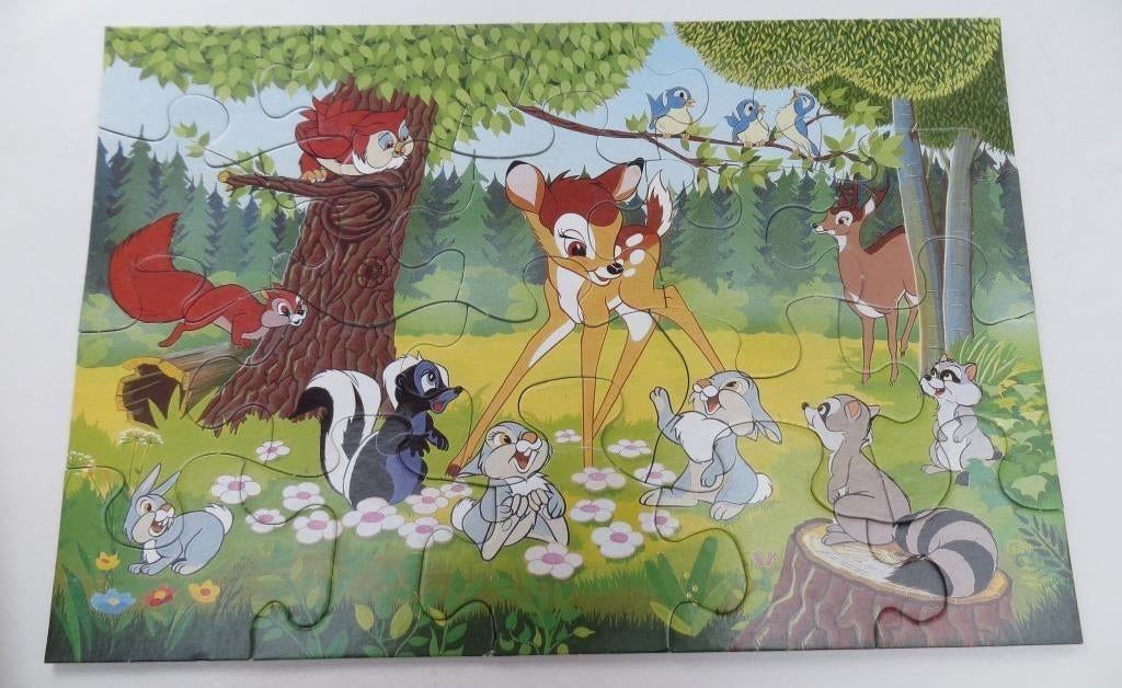 Puzzle de 20 grandes pièces de Bambi Disney, Enlèvement ou Envoi, 10 à 50 pièces, Utilisé, 6 mois à 2 ans