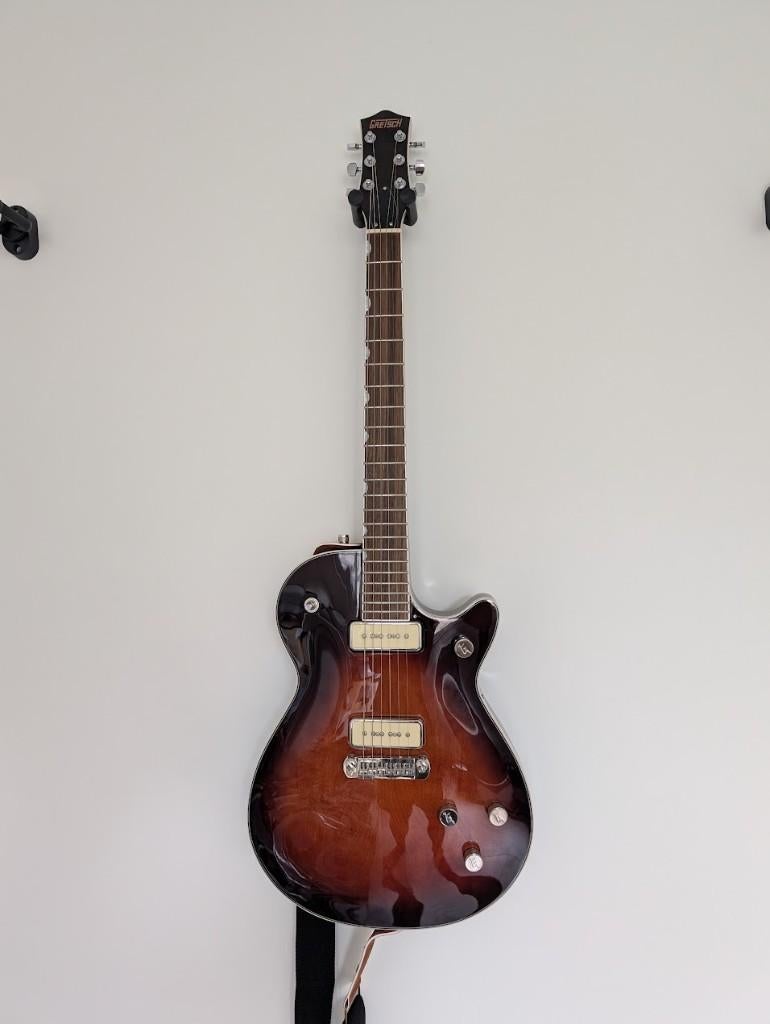 Gretsch G5210-P90 single barrel burst, Musique & Instruments, Instruments à corde | Guitares | Électriques, Comme neuf, Semi-solid body
