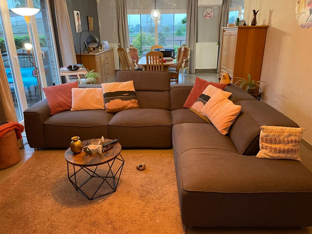 Hoeksalon, Huis en Inrichting, Ophalen, Gebruikt, Stof, Modern