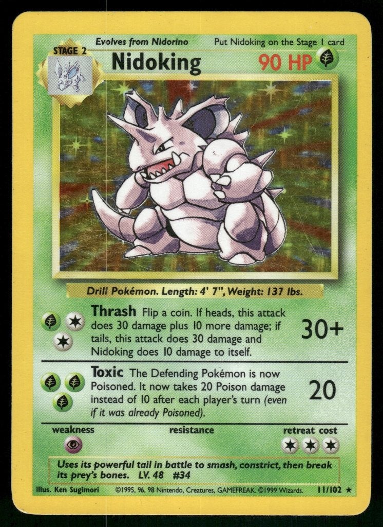 Nidoking 11/102 - Base (EX), Envoi, Utilisé