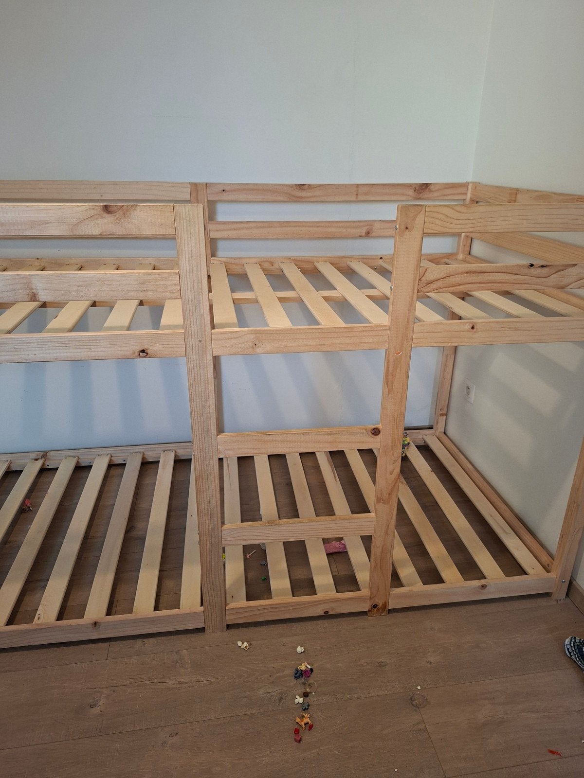 Houten stapelbed 90x200 cm, Ophalen, Gebruikt, Stapelbed
