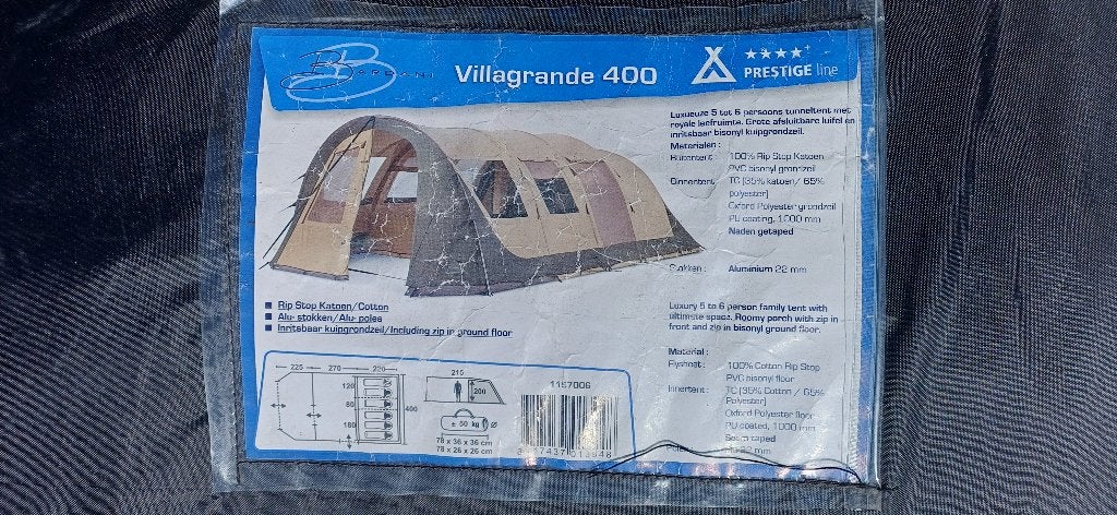 Tent Bardani Villagrande 400 prestige line, Caravanes & Camping, Enlèvement, Utilisé
