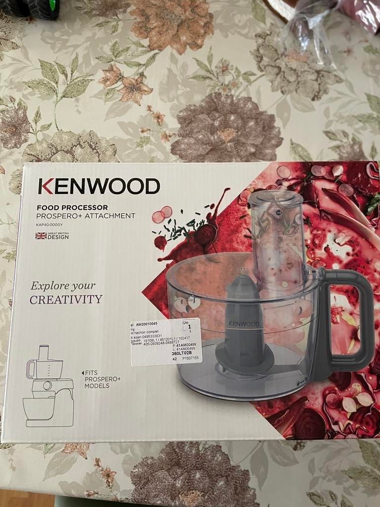 Food processor voor kenwood keukenrobot chef xxl, Elektronische apparatuur, Keukenmixers, Ophalen, Nieuw, 3 snelheden of meer