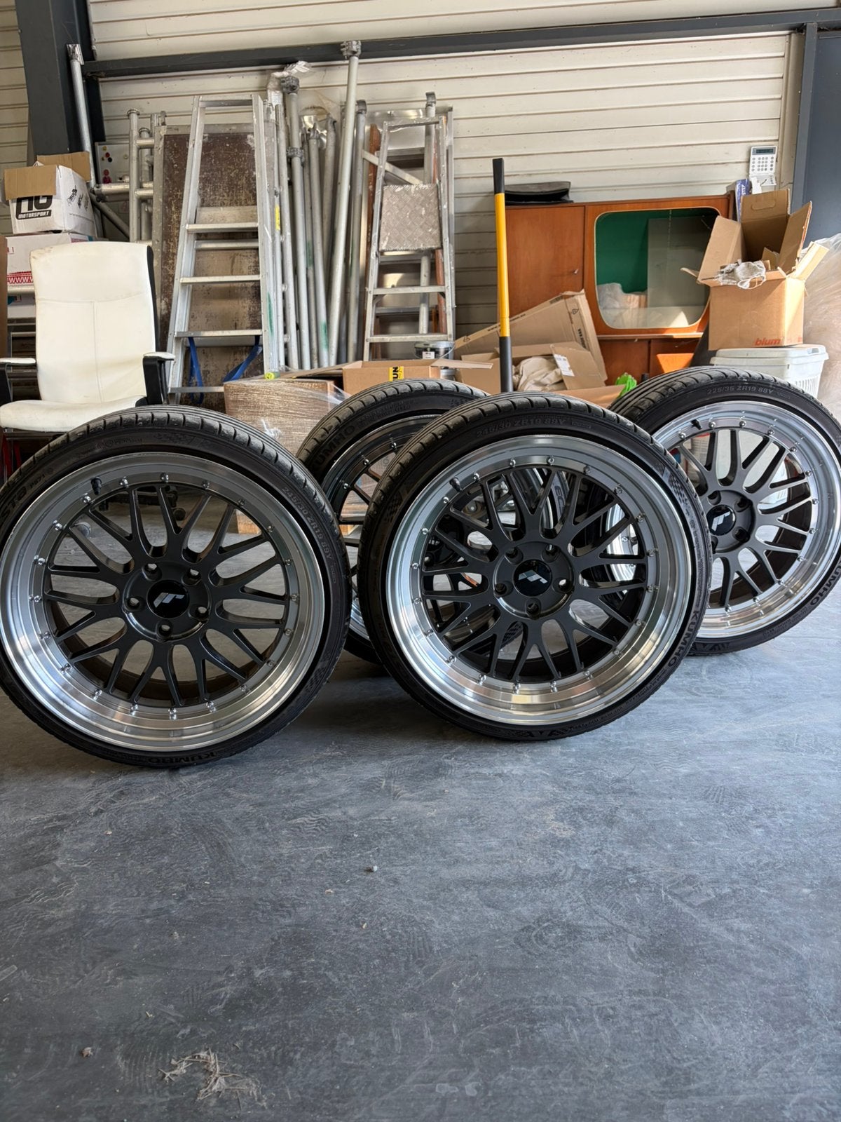 Japan Racing velgen JR23 met zomerbanden, Auto-onderdelen, Ophalen, Zomerbanden, Velg(en)