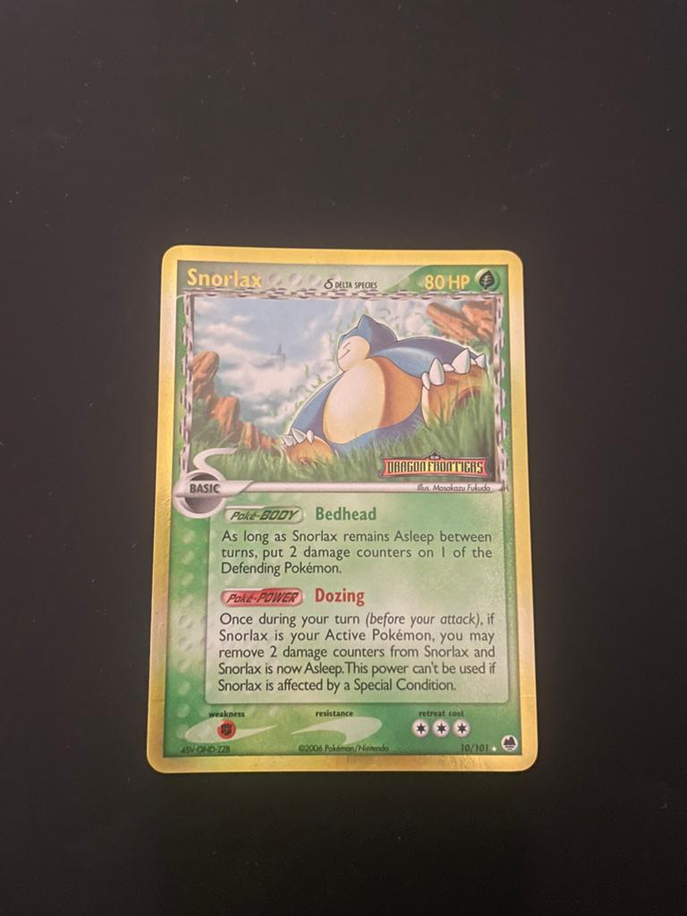 Snorlax 10/101 Delta species reverse holo, Ophalen of Verzenden, Zo goed als nieuw, Losse kaart, Foil
