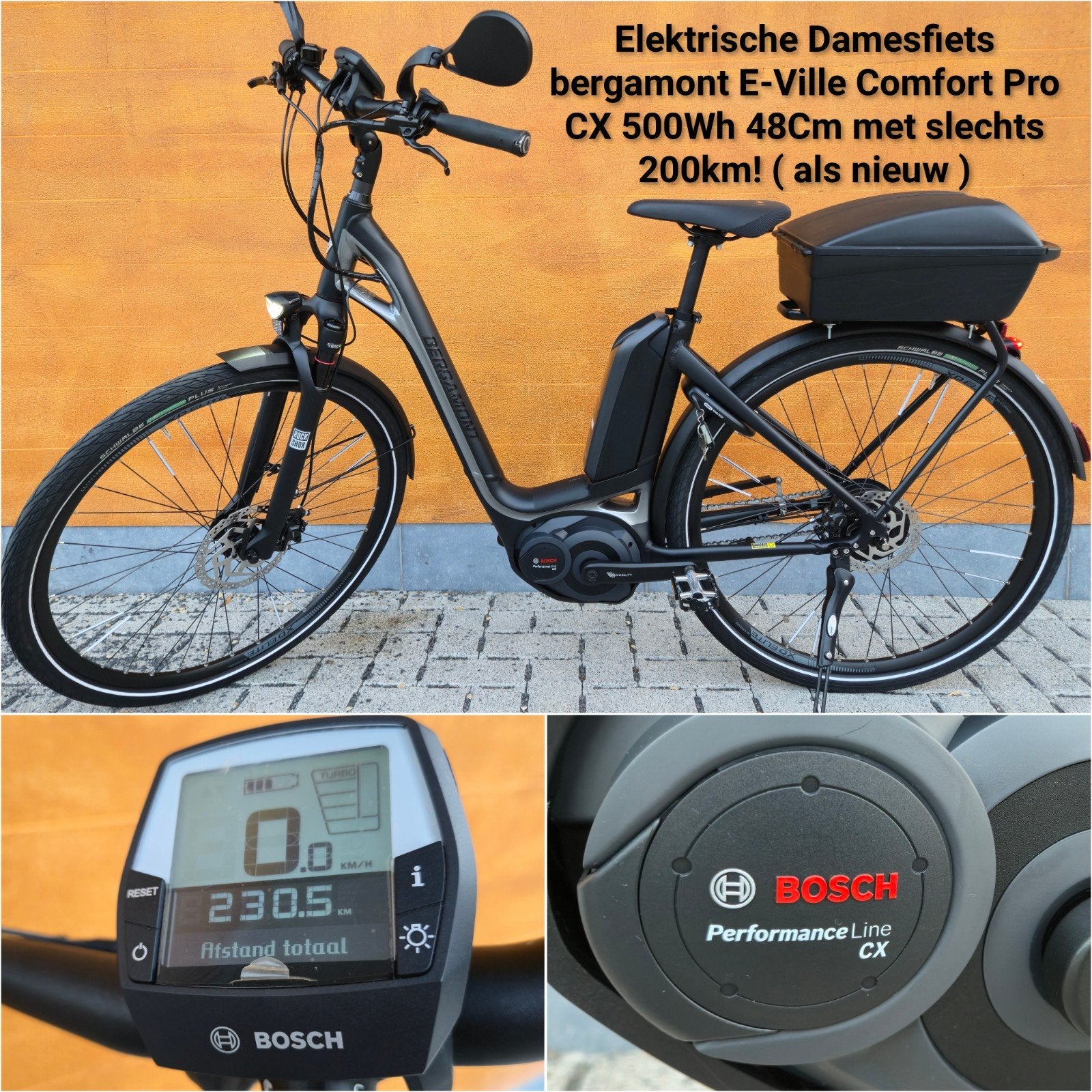 Bergamont E-Ville Comfort Pro CX  Elektrische fiets, Autres marques, 47 à 51 cm, 50 km par batterie ou plus, Comme neuf