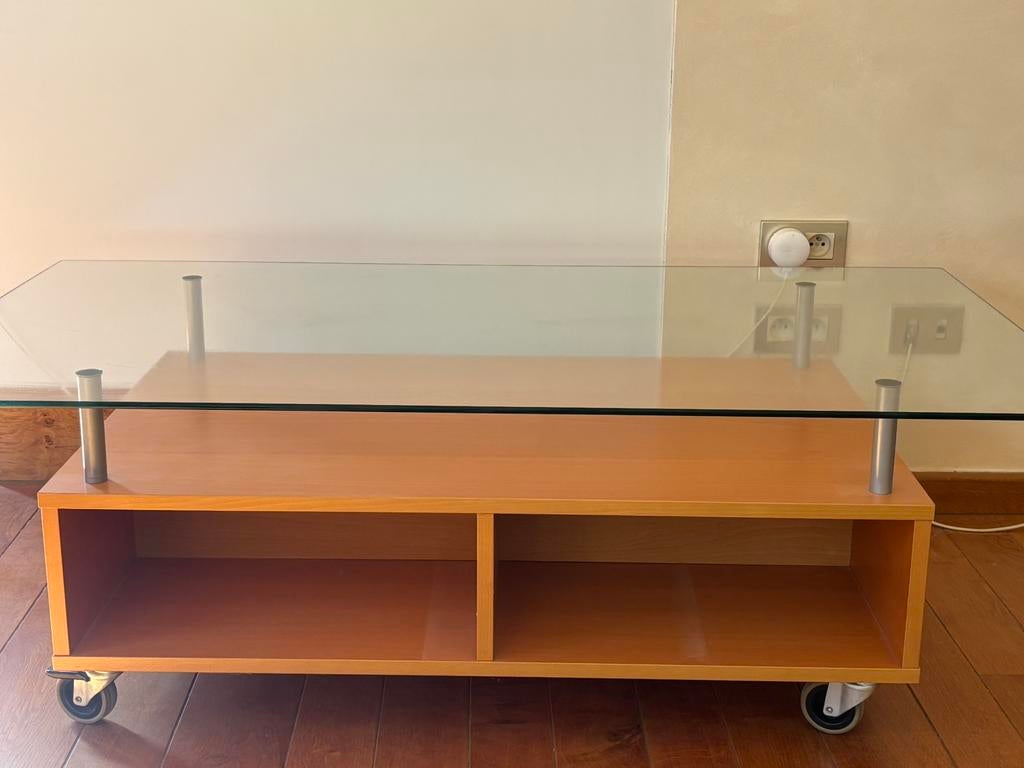 Salontafel ikea ‘80s, Enlèvement, Utilisé, Rectangulaire, Verre