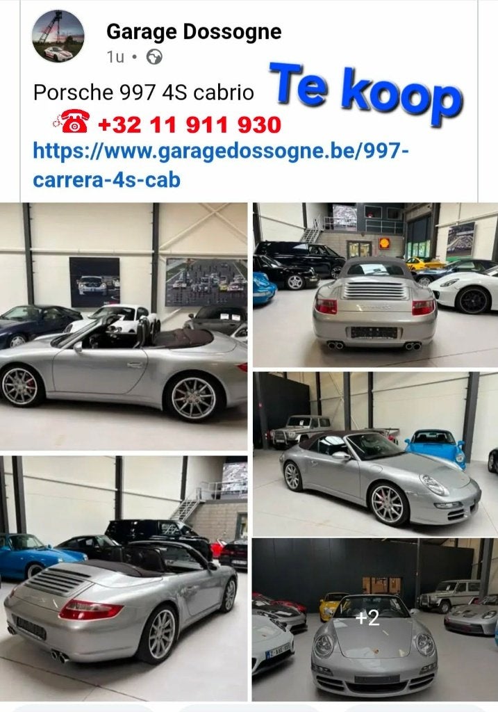 Porsche 997 Carrera 4S cabriolet, Auto's, Porsche, Automaat, Cabriolet, Leder, Bruin
