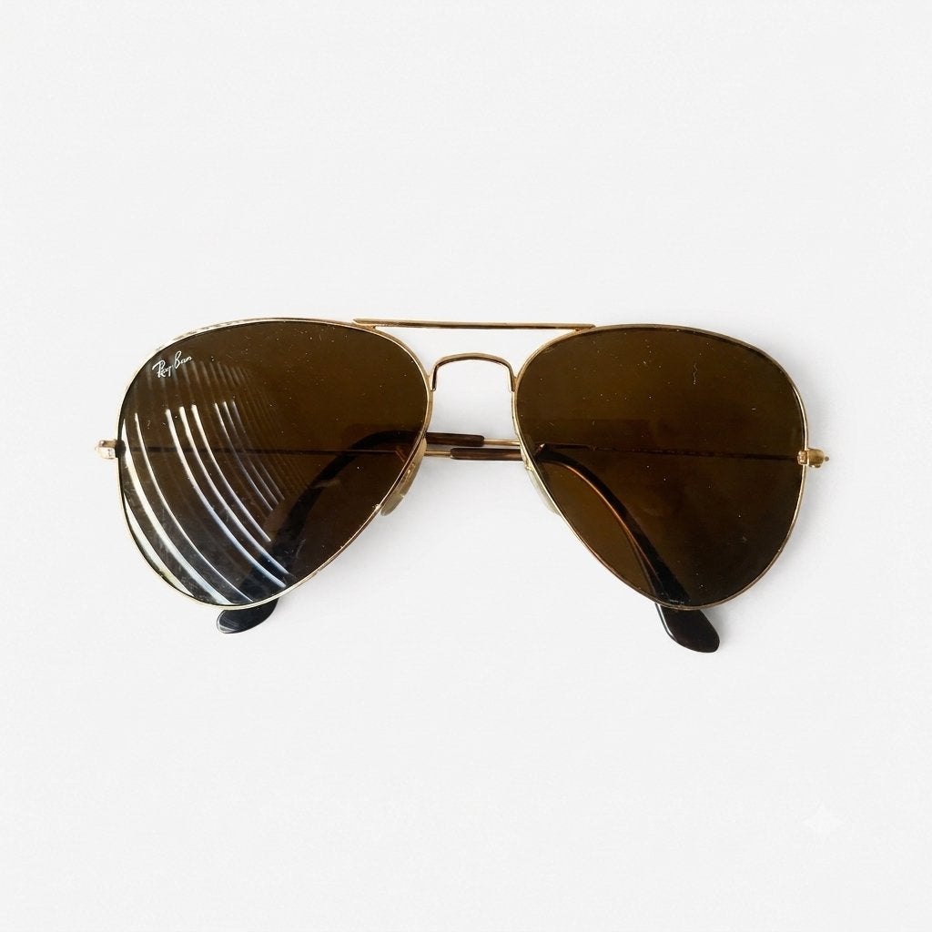Ray-Ban Aviator zonnebril origineel met etui & accessoires, Handtassen en Accessoires, Zonnebrillen en Brillen | Heren, Zo goed als nieuw