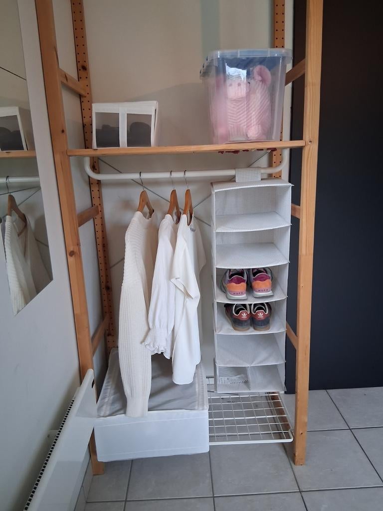 Kledingrek met toebehoren ( schoendoos, 2 stangen en sorteer, Huis en Inrichting, Ophalen