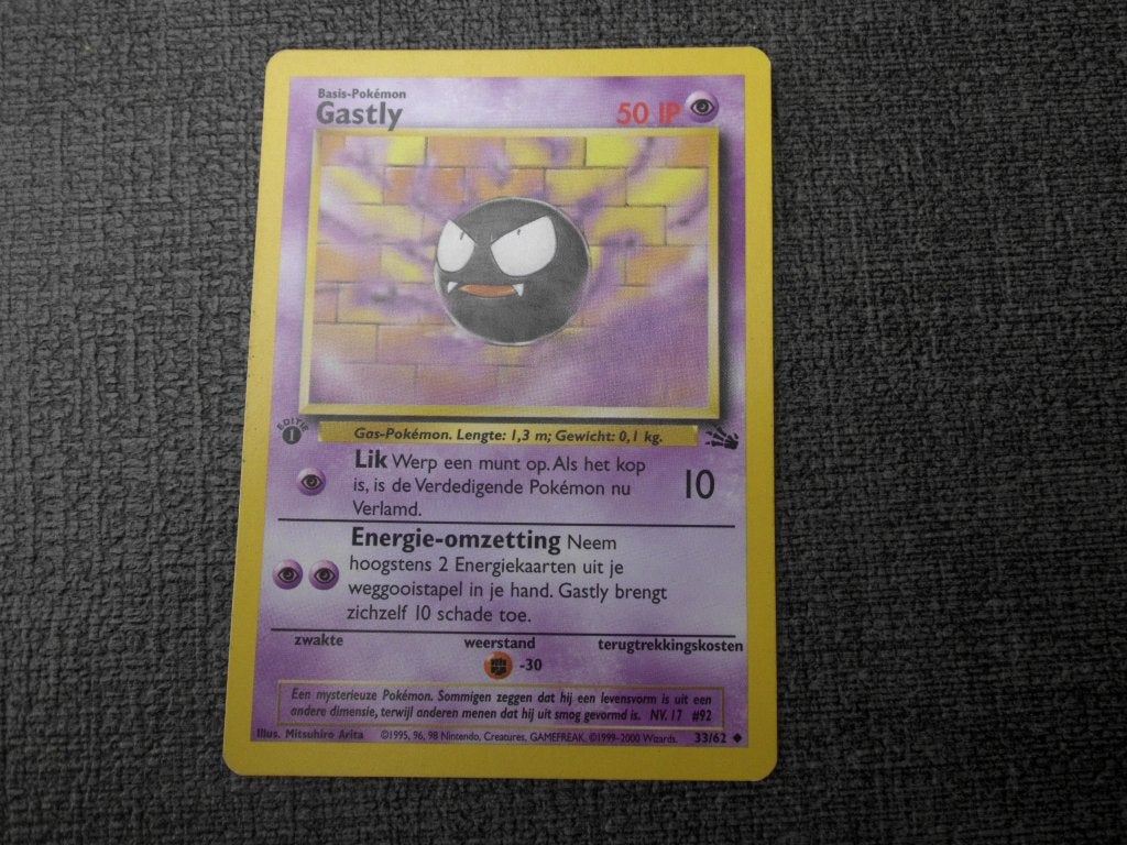 Gastly - eerste editie, Hobby en Vrije tijd, Verzenden, Zo goed als nieuw, Losse kaart
