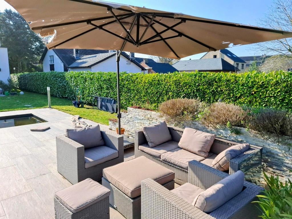 tuinset, Tuin en Terras, Ophalen, Gebruikt, Rotan, 6 zitplaatsen