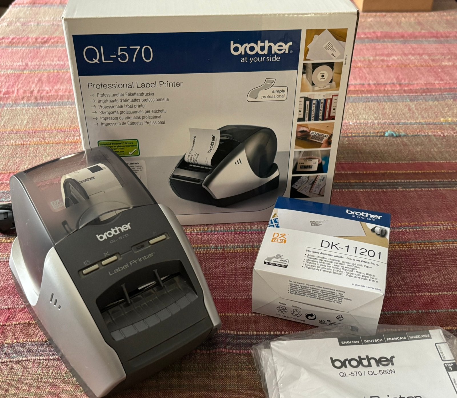 Labelprinter QL-570 van Brother  nog gevuld en reserverol, Informatique & Logiciels, Enlèvement ou Envoi, Utilisé, Étiquette