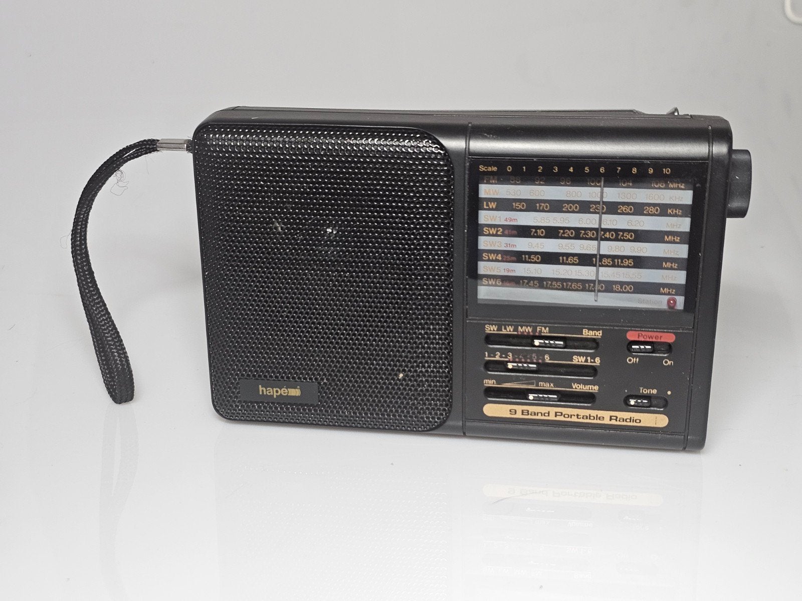 Récepteur mondial portable 9 bandes Vintage Hapémi, Enlèvement ou Envoi, Récepteur universel